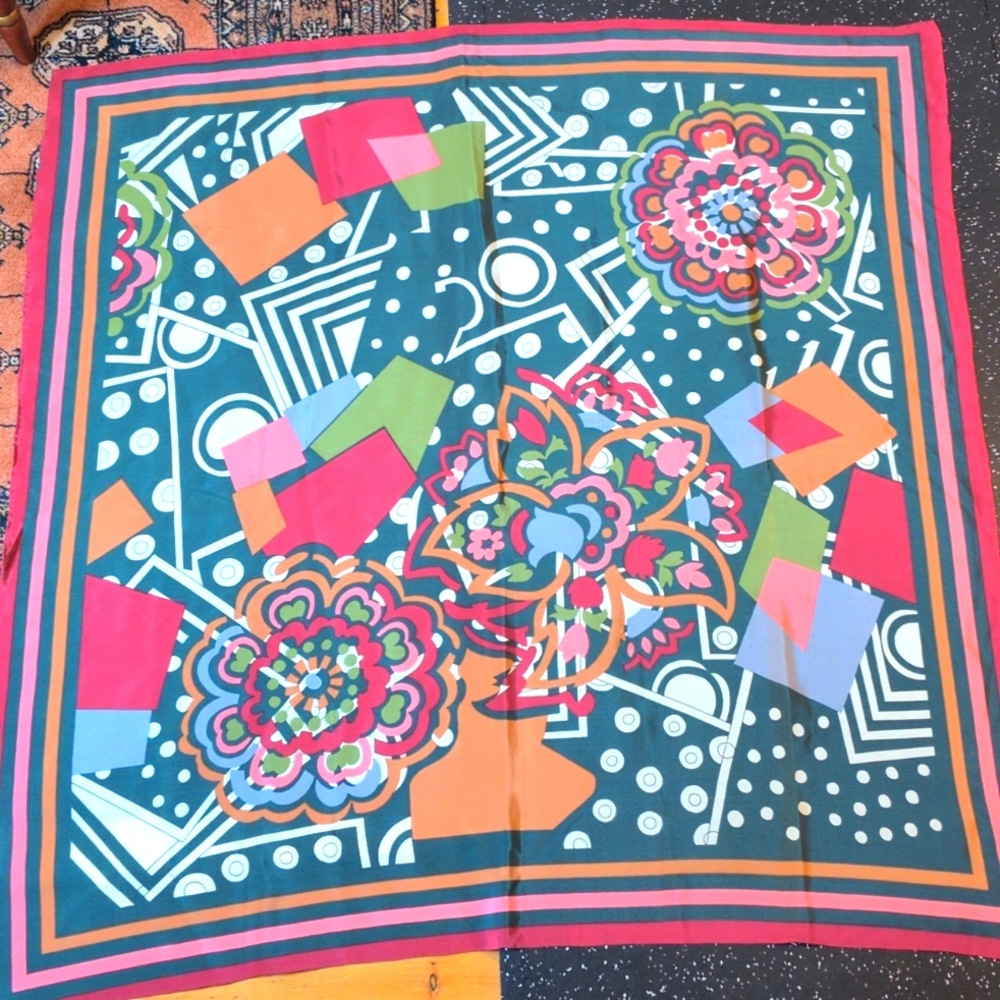 Spectacular Large Silk Scarf